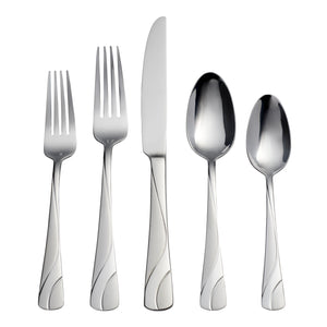 Lenox Oneida River 20 Piece Everyday Flatware Set, Service for 4 Metallic, STAINLESS METAL H060020B