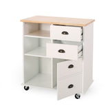 Christopher Knight Home® - Noble House - Provence Contemporary Kitchen Cart with Wheels