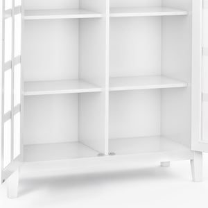 English Elm Acadian 39" Wide Solid Wood Transitional Storage Cabinet - White, Stylish & Functional Home Organizer B136P158280