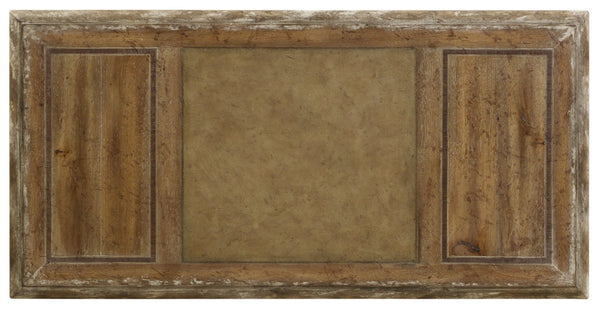 Hooker Furniture Chatelet Caramel Froth Writing Desk With Bonded Leather Surface, Drop-Front Keyboard Drawer, Rustic Charm 5300-10482
