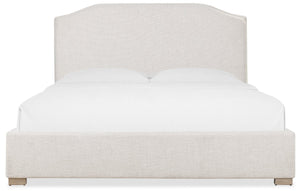 Hooker Furniture Driftwood Queen Bed With Upholstered Headboard, Buckboard Finish, Rustic Oak Tones And Sturdy Support 101.50 L x 83.00W x 62.00H 6820-90960-81