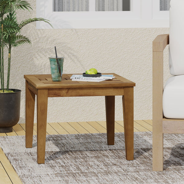 English Elm Christopher Knight Home® - Hampton Acacia Wood Side Table for Outdoor Use, Low-Profile 20" Square Top, Durable 300lb Capacity Natural 61350.00