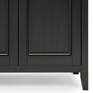 English Elm Amherst 66" Solid Wood Storage Cabinet In Hickory Brown - Stylish Buffet With Adjustable Shelves B136P158352