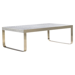 Bernhardt Bernhardt Capiz Shell Aster Cocktail Table With Brass-Plated Base, 52" Rectangular Luxe Accent 321021