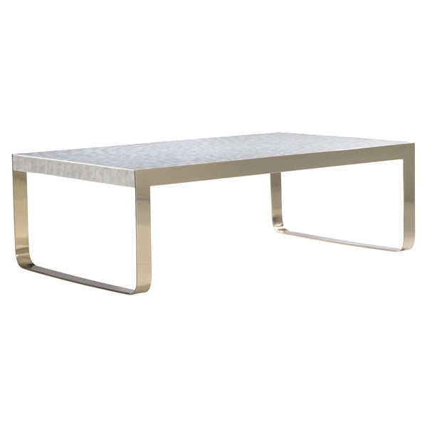 Bernhardt Bernhardt Capiz Shell Aster Cocktail Table With Brass-Plated Base, 52" Rectangular Luxe Accent 321021