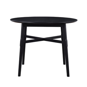 English Elm Steve Silver - Oslo 46" Round Counter Table in Midnight Black Wood Finish — Kiln-Dried, Solid Mortise Joinery, Seats 4 B081P157755