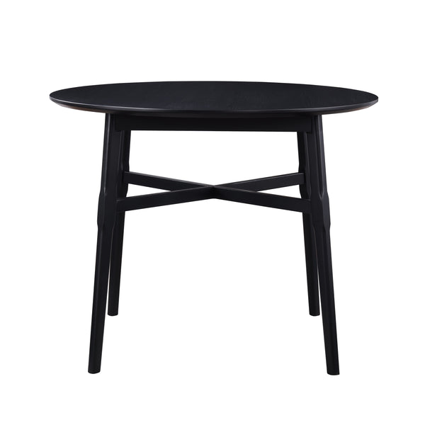 English Elm Steve Silver - Oslo 46" Round Counter Table in Midnight Black Wood Finish — Kiln-Dried, Solid Mortise Joinery, Seats 4 B081P157755