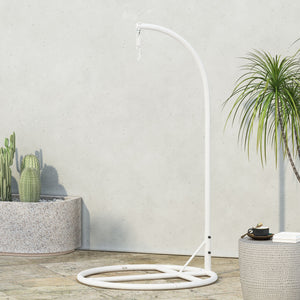 English Elm Christopher Knight Home® - HANGING Iron Chair Bottom Stand with Powder-Coated White Finish, Safety Belt, Portable Indoor/Outdoor Cozy Seat Support 62075.00HNGWHI