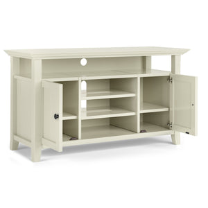 English Elm Amherst 54-Inch Solid Wood Tv Media Stand In Antique White – Elegant Storage & Timeless Design B136P158373
