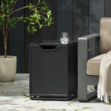 Christopher Knight Home® - Noble House - Anchorage Outdoor Metal Tank Holder Side Table, Matte Black