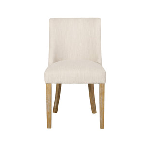 English Elm Fabric Dining Chairs with Nailhead Trim Plush Seat Rubberwood Legs Set of 2 72610.00