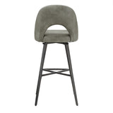 Homelegance By Top-Line Amala Metal Swivel 29" Bar Height Stools (Set of 2) Grey Engineered Wood