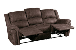 Porter Designs Porter St John Leather Reclining Sofa - Luxurious Comfort & Elegant Design For Your Living Space Brown Fabric 03-201-01-7625