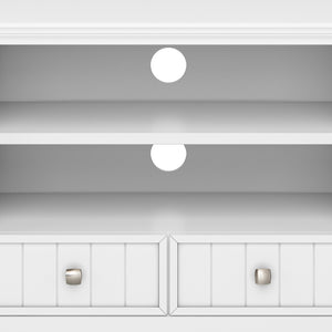 English Elm Acadian 60" Tv Media Stand - Handcrafted White Finish, Stylish Storage For Tvs Up To 65 Inches B136P159686