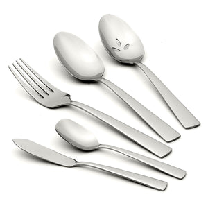 Lenox Oneida Nocha 5 Piece Everyday Flatware Hostess Set Metallic, STAINLESS METAL H098005A