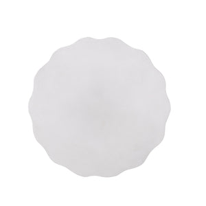 English Elm Outdoor Fluted Concrete Side Table Sculptural Wave Top Patio or Sunroom Accent 73434.00