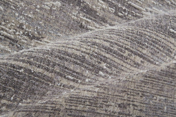 Feizy Rugs Lennon Abstract Distressed Rug - Durable Polyester & Polypropylene For Sophisticated Home Décor Tan,Taupe,Gray Polyester,Polypropylene Len39fyfgry000f00