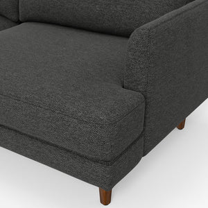 English Elm Livingston 90" Oversized Charcoal Grey Sofa - Eco-Friendly, Mid-Century Modern Comfort For All B136P159625