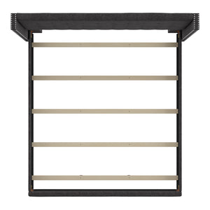 Homelegance By Top-Line Harlyn Tufted Linen Wingback Bed Dark Grey Linen