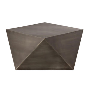 Pasargad Home Dimitri Handcrafted Brass Coffee Table – Stunning Centerpiece For Modern Living Rooms Grey Iron Prr-019zn