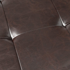 English Elm Christopher Knight Home® - OTTOMAN Felix Bonded Leather Storage Bench with Bottom Rack, Brown Wood Frame, Stylish 51"x25" Seat 56969.00PU