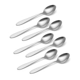 Oneida Taylor Mirror 8-Piece Teaspoons Set, Satin Finish, Rust Resistant Stainless Steel