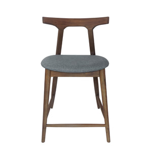 English Elm Counter Stools Set of Two Mid-century Rubberwood Frame Upholstered Kitchen Island Seating 72661.00