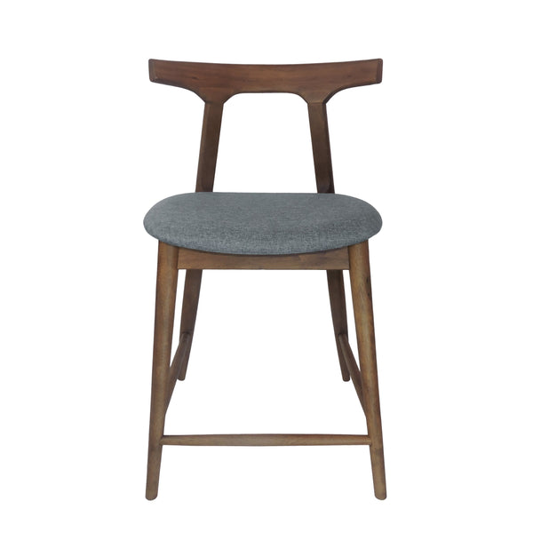 English Elm Counter Stools Set of Two Mid-century Rubberwood Frame Upholstered Kitchen Island Seating 72661.00