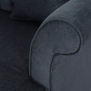 English Elm Christopher Knight Home® - Loveseat Double Chaise Lounge - Luxurious Charcoal Upholstered Seating With Accent Pillows & Style 68104.00AFCHAR_68104.00BFCHAR