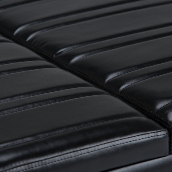 English Elm Ellis - Versatile Midnight Black Coffee Table Storage Ottoman With Lift-Top And Hidden Compartment B136P159156