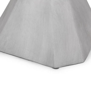 English Elm Outdoor Sculptural Concrete Side Table Hourglass Base Minimalist Patio Accent 73453.00