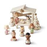 The Peanuts Christmas Nativity Scene Set, 12-Piece Porcelain with 24k Gold Accents