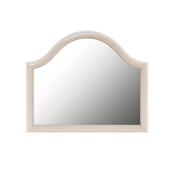 A.R.T. Furniture Starlite Ivory Arched Mirror - Glamorous Design In Parrawood & Primavera Veneer For Elegant Spaces White Parrawood Solids,Primavera Veneer 416120-3146