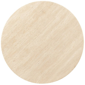 Hooker Furniture Driftwood Round Side Table With Stone Top And Textured Metal X‑Stretcher — Compact Gray Accent 6820-80116-00