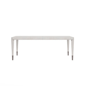 A.R.T. Furniture Mezzanine Dining Table In Dove Gray With Chamfered Edges, Leaf Extension & Nickel-finished Legs Light Gray Parawood And Poplar Solids,Maple Veneer,Steel 325220-2249