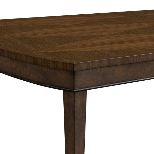 A.R.T. Furniture Eave Elegant Dining Table In Quartered Walnut With Stunning Diamond Pattern And Tapered Legs Brown Material(S), Poplar And Parawood Solids,Walnut Veneer 336222-1860