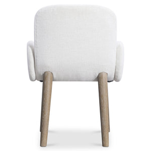 Bernhardt Bernhardt Loggia Arm Chair With Contoured Back, Aria Oak Legs, Performance Fabric B161, Stain-Resistant Comfort 345546