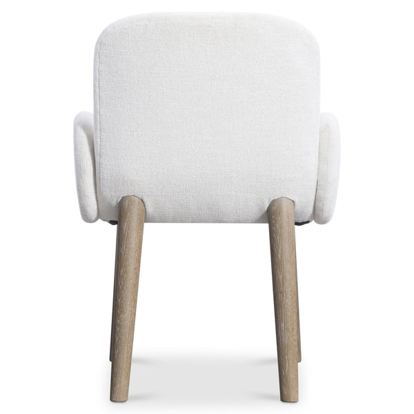 Bernhardt Bernhardt Loggia Arm Chair With Contoured Back, Aria Oak Legs, Performance Fabric B161, Stain-Resistant Comfort 345546