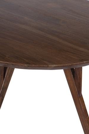 Porter Designs Porter Portola Solid Acacia Wood Dining Table – Mid-century Modern Design With Asian Elegance Brown Wood 07-108-04-0021