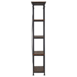 Homelegance By Top-Line Rafferty Vintage Industrial Rustic 26-inch Bookcase Brown Wood