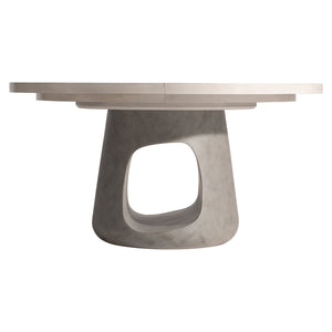 Bernhardt Bernhardt Sereno Round Dining Table With Walnut Lutra Top & Sasso Teardrop Base, 60" Expandable K1944