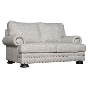 Bernhardt Bernhardt Foster Loveseat — Traditional Rolled Arms, Nailhead Trim, Plush Cushions, 4 Pillows, Made-To-Order B5175A