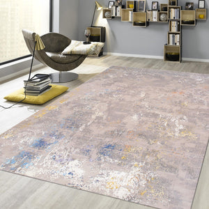 Modern Hand-Loomed Silk & Wool Area Rug - Elevate Your Space with Luxurious Elegance & Comfort