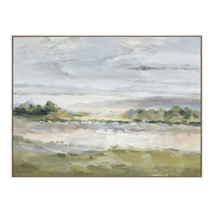 Atlas Acton Meadow Framed Wall Art - Serene Impressionistic Landscape for Tranquil Home Décor Spaces WA11001-01