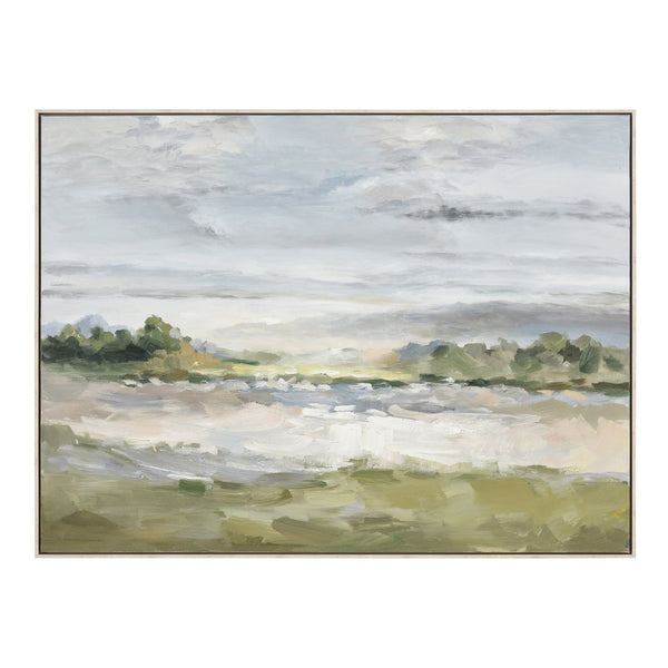 Atlas Acton Meadow Framed Wall Art - Serene Impressionistic Landscape for Tranquil Home Décor Spaces WA11001-01