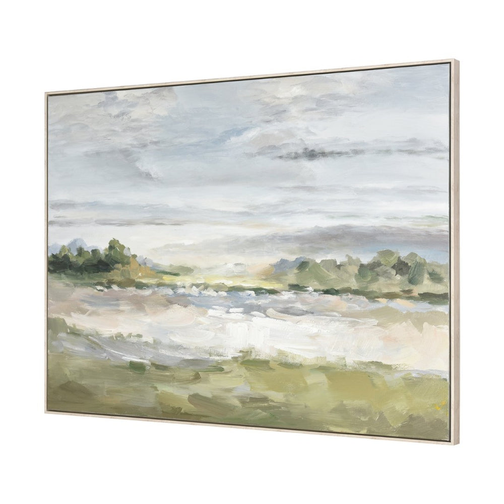 Atlas Acton Meadow Framed Wall Art - Serene Impressionistic Landscape for Tranquil Home Décor Spaces WA11001-01