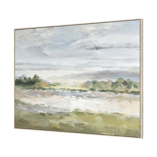 Atlas Acton Meadow Framed Wall Art - Serene Impressionistic Landscape for Tranquil Home Décor Spaces WA11001-01
