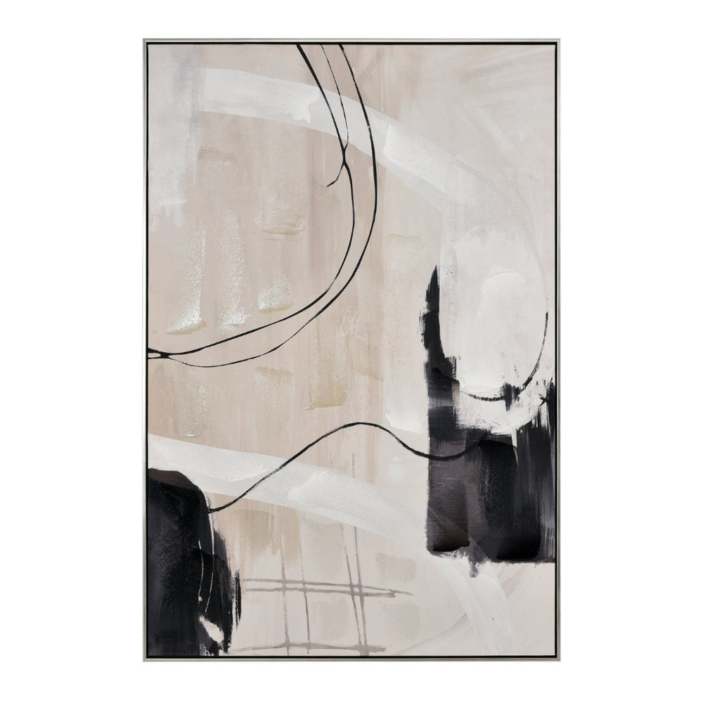 Atlas Alvin Contemporary Abstract Framed Print – Elegant Wall Decor with Calming Colors and Swirls Alvin II Framed Wall Art WA11002-02