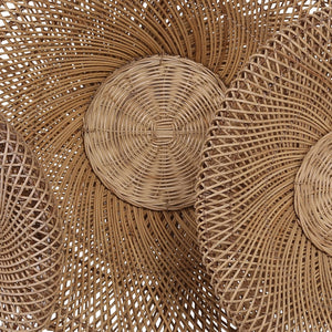 Atlas Barcelona Wall Baskets - Set of 3 Handcrafted Rattan Decor for Boho Coastal Charm & Style WA11007-01S