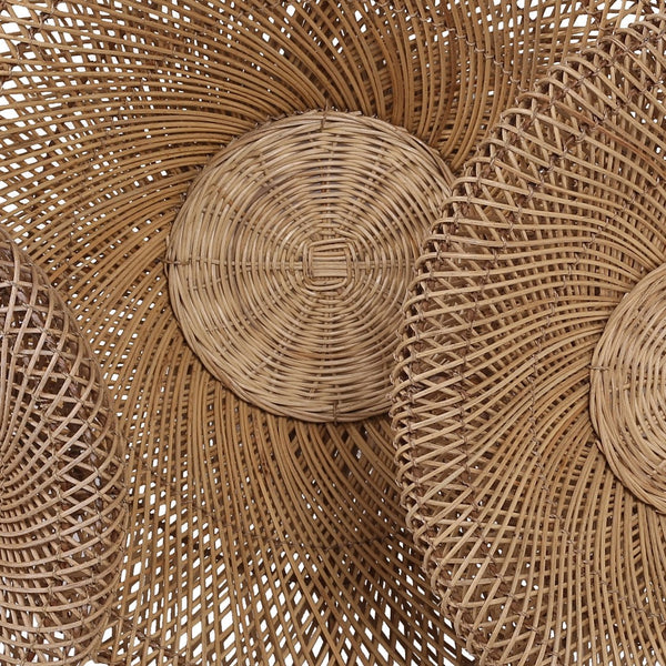 Atlas Barcelona Wall Baskets - Set of 3 Handcrafted Rattan Decor for Boho Coastal Charm & Style WA11007-01S